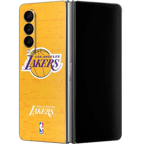 NBA Los Angeles Lakers Distressed Galaxy Z Fold4 5G Skin